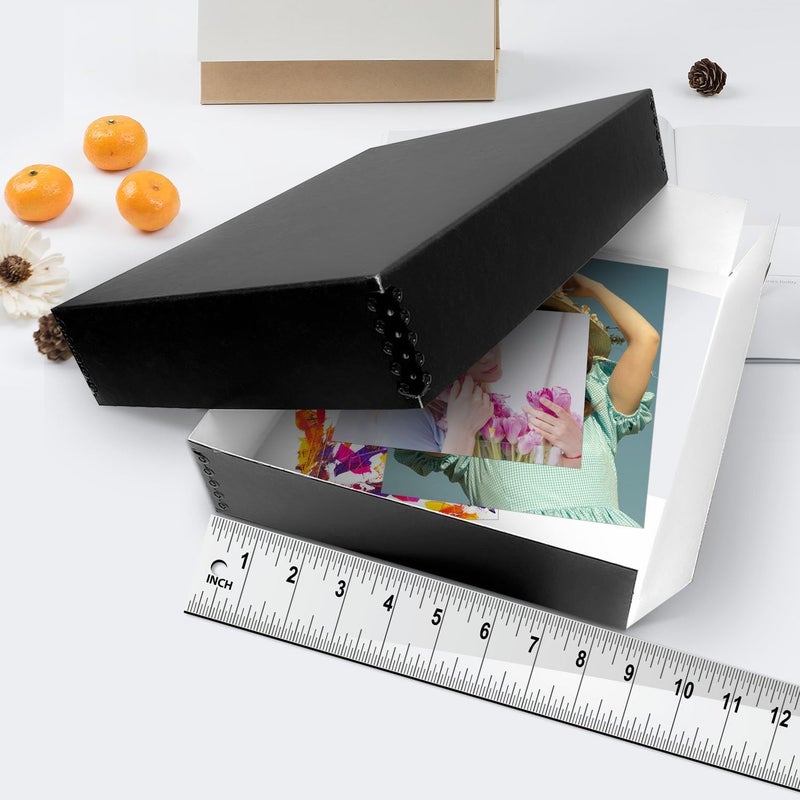 Lineco, 8x10 Museum Archival Storage Box, Drop Front Design with Metal Edge, Acid-Free, Preserveor for Photos, Documents, Crafts, DIY, Black - Image 3